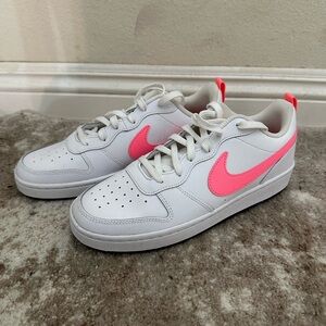 White and Pink Nike Sneakers